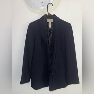 Liz Claiborne Black Men's Classic Blazer with Center Buttons